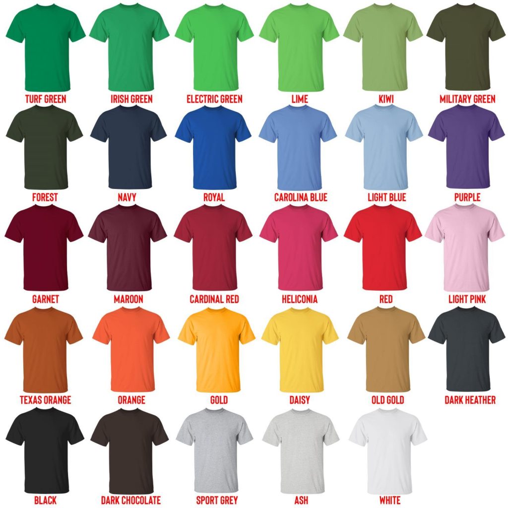 t shirt color chart - Piper Rockelle Merch